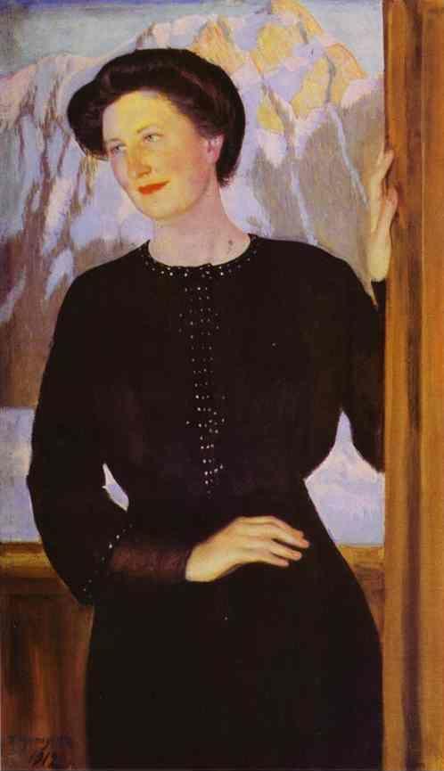 Boris Kustodiyev. Portrait of N.I. Zelenskaya.