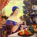 A Merchant Wife at Tea.