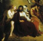 Sir Thomas Lawrence. Homer Reciting His Poems. Detail.