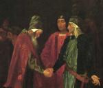Frederick Leighton. The Reconciliation of the Montagues and Capulets over the Dead Bodies of Romeo and Juliet. Detail.