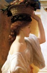 Frederick Leighton. Eucharis - A Girl with a Basket of Fruit.