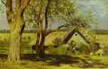 Isaac Levitan. House with Broom-Trees.