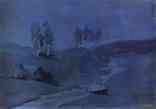 Isaac Levitan. Shadows. Moonlit Night.