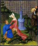 Limbourg Brothers. The Belles Heures of Jean de France, Duke de Berry. Story of a Saint. Detail.