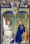 Limbourg Brothers. The Belles Heures of Jean de France, Duke de Berry. Annunciation. Detail.