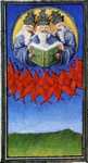 Limbourg Brothers. The Belles Heures of Jean de France, Duke de Berry. Page with Duchess de Berry Praying. Detail.