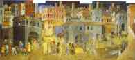 Ambrogio Lorenzetti. Allegory of Good Government: Effects of Good Government in the City.