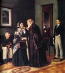 Vladimir Makovsky. In a Doctor's Waiting Room. Detail.