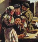 Vladimir Makovsky. Lunch. Detail. Study for the painting "Flea market in Moscow".