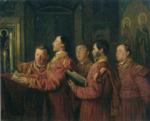Vladimir Makovsky. Singing in a Choir.