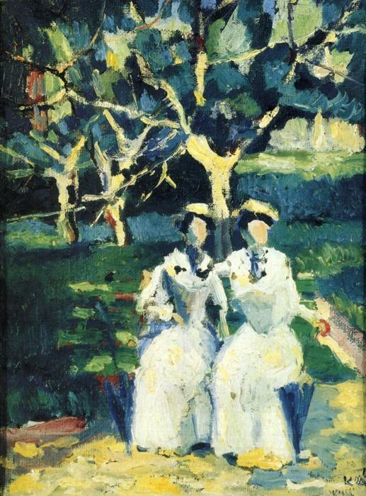 Kazimir Malevich. Two Women in a Garden.