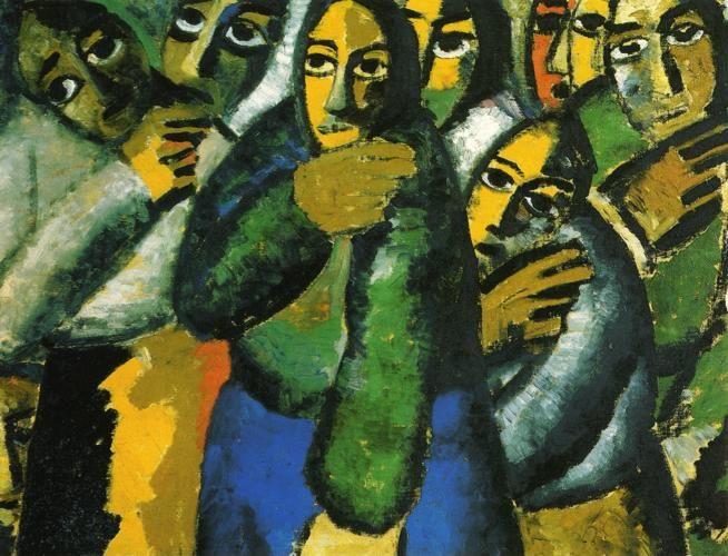 Kazimir Malevich. Peasant Women in
 a Church.