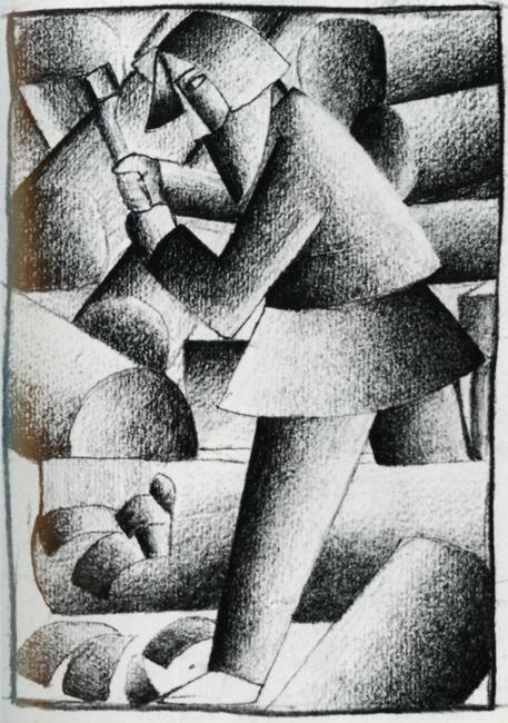 Kazimir Malevich. Woodcutter.