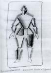 Traveler. Sketch
 of a costume for the opera "