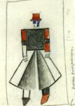 Undertaker. Sketch
 of a costume for the opera "