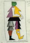 Enemy. Sketch of
 a costume for the opera "