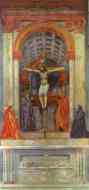 Masaccio. The Holy Trinity with the Virgin,  St. John and Two Donors.