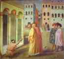 Masolino. Healing of a Cripple and the Raising  of Tabitha (detail).