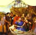 Quentin Massys.  Central panel of the Guild of Carpenters' Altarpiece from Antwerp Cathedral. Lamentation.
