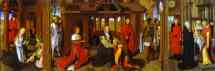 Hans Memling. Triptych: The Nativity,  The Adoration of the Magi, The Presentation in the Temple.