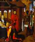 Hans Memling. The Adoration of the  Magi. Detail.