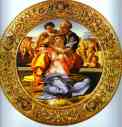 Michelangelo. Doni Tondo - The Holy Family with St. John the Baptist.