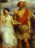 Sir John Everett Millais. Cymon and  Iphigenia (detail).