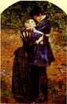 Sir John Everett Millais. A Huguenot,  on St. Bartholomew's Day Refusing to Shield Himself from Danger by Wearing  the Roman Catholic Badge.