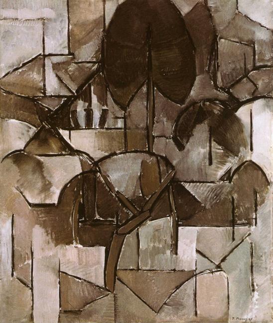 Piet Mondrian. Landscape with Trees. / Landschap  met bomen.