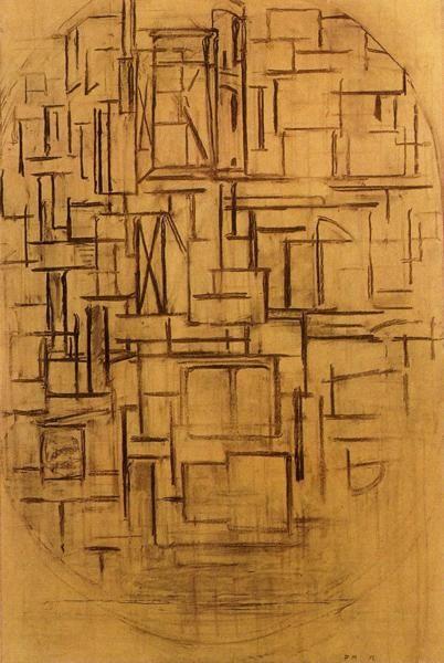Piet Mondrian. Oval Composition. / Ovale compositie.