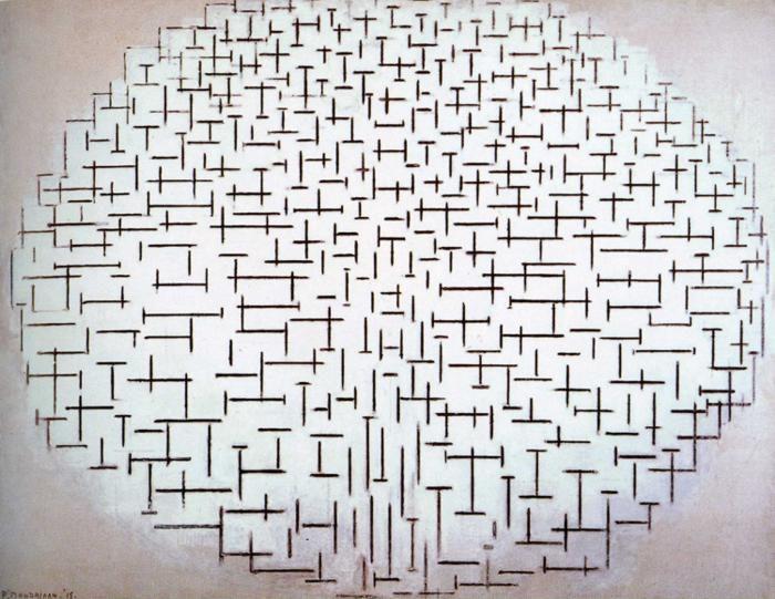 Piet Mondrian. Composition No.10 (Pier and
 Ocean) / Compositie nr.10 (Pier en oceaan).