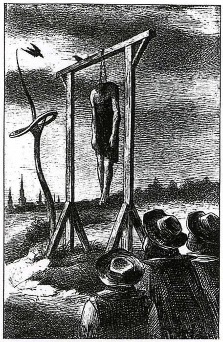 Piet Mondrian. / Pieter Panis te Mechelen aan de galg. Pieter Panis on the Gallows  in Mechelen.