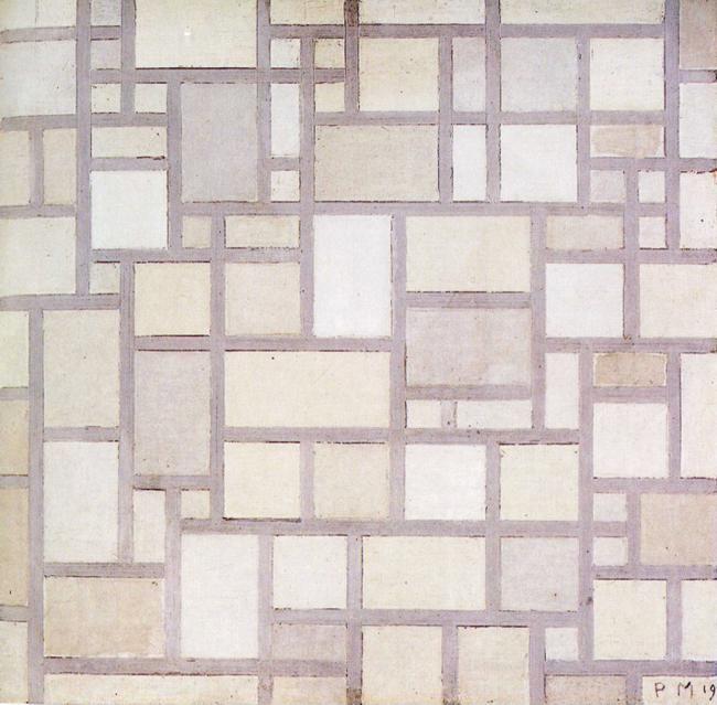 Piet Mondrian. Composition: Light Color Planes
with Grey Contours.