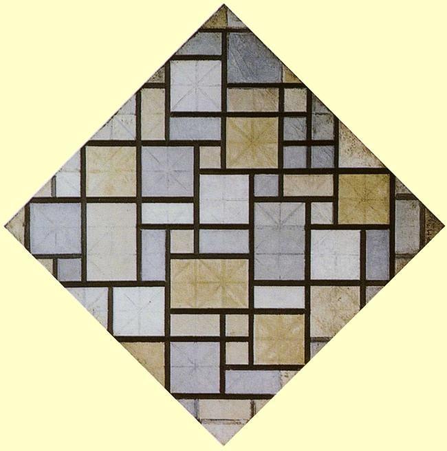 Piet Mondrian. Composition: Light Color Planes
 with Grey Lines.