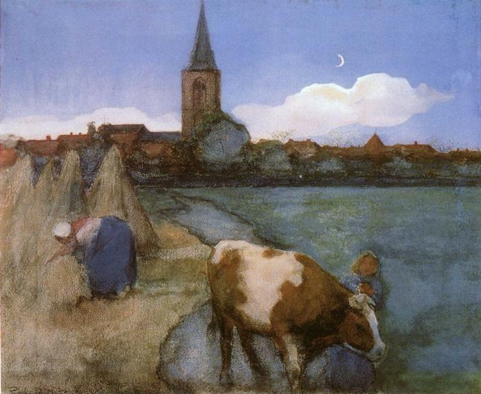 Piet Mondrian. /  Gesicht op Winterswijk. View of Winterswijk.