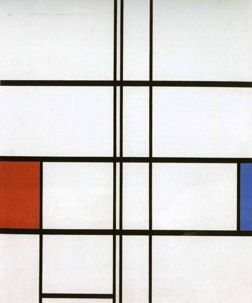 Piet Mondrian. Composition with Red and Blue.
/ Compositie met rood en blauw.