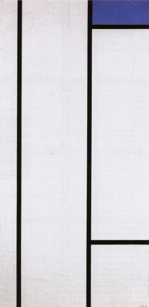 Piet Mondrian. Vertical Composition with
Blue and White.