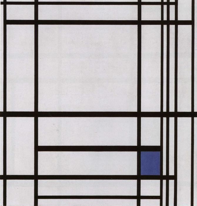 Piet Mondrian. Composition with Blue / Compositie
met blauw.