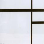 Composition II with Black
 Lines. / Compositie nr.2 met swarte lijnen.