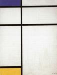 Composition III with Blue,
 Yellow and White. / Compositie met blauw, geel...