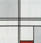 Composition with Red and Grey
 / Compositie met rood en grijs.