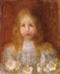 Piet Mondrian. Portrait of a Girl with Flowers
 / Meisjesportret met bloemen.