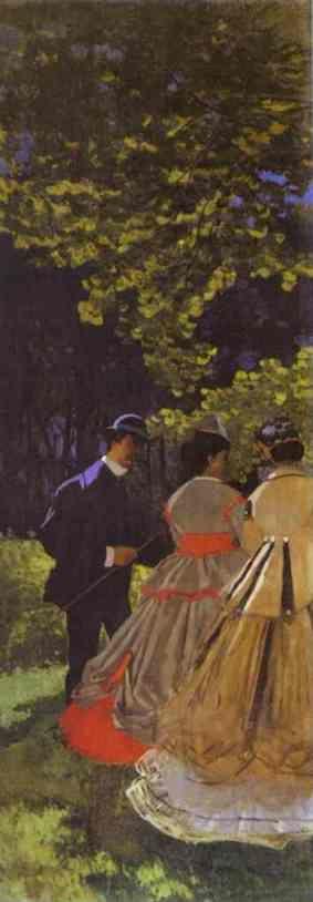 Claude Monet. Déjeuner sur l'herbe (The Picnic). Left fragment.