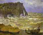 Rough Sea at Etretat.