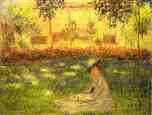 Woman Sitting in a Garden (Femme assise dans le jardin).