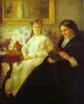 Berthe Morisot. The Mother and Sister of  the Artist (Reading).