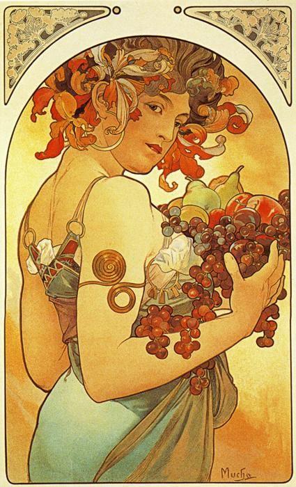 Alphonse Mucha. Fruit.