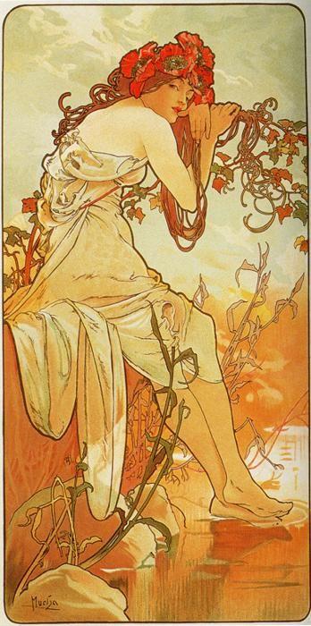 Alphonse Mucha. Summer. From The Seasons Series.