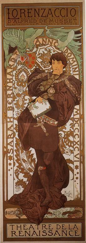 Alphonse Mucha. Lorenzaccio.