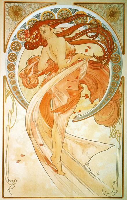 Alphonse Mucha. Dance. From The Arts Series.